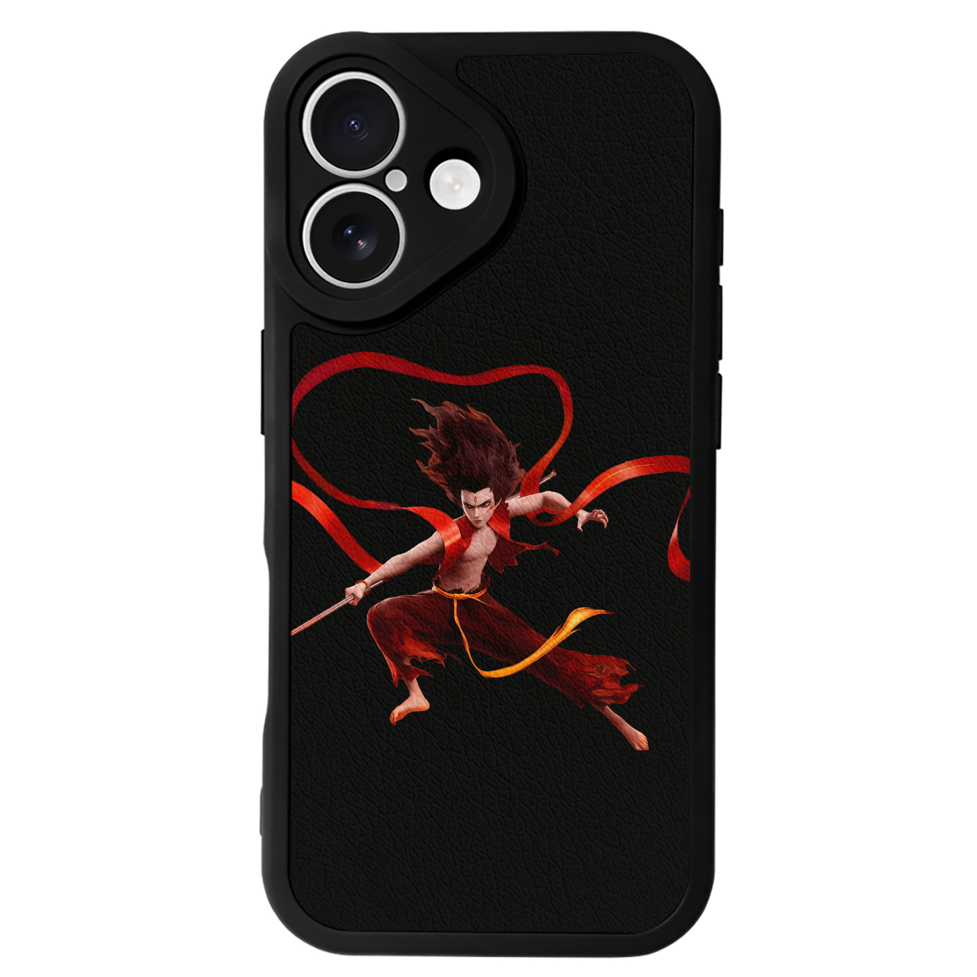 （画像用） Ne Zha 2 ナタ 魔童の大暴れ 【iPhone 16シリーズ対応】シリコンスマホケース（レザー調） 材質：シリコン